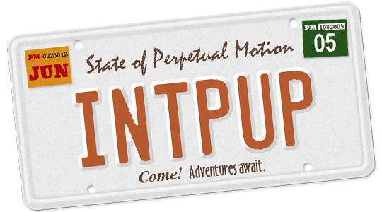 Intrepid Pup faux license plate